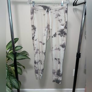 PINK gray tie dye sweatpants